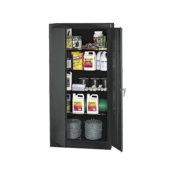 Tennsco Standard 72" Steel Storage Cabinet With 4 Shelves, Black (7218-BLK) 1 Tennsco Standard 72" Steel Storage Cabinet With 4 Shelves, Black (7218-BLK)