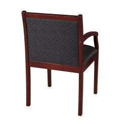 Regency Regent Fabric Guest Chair, Mahogany/Black (9875MHBK)
