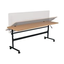 Essentials Economy Flipper Training Room Table, 24"D X 72"W, Teak/Black (90094) -Home furniture sp46038300 s7