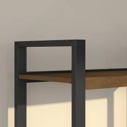 Bush Furniture Latitude 4 Shelf Etagere Bookcase, Rustic Brown Embossed (LAB130RB-03) -Home furniture sp47156804 s7