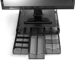 Mind Reader PC, Laptop, IMAC Monitor Stand And Desk Organizer, Black Metal Mesh (MONMESH-BLK) -Home furniture sp50899326 s7