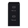 2-Drawer Letter Width Vertical File Cabinet, Black, 22" Deep (17890)