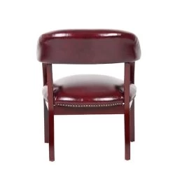 Boss Ivy League Vinyl Executive Captain’s Chair, Burgundy (B9540-BY)