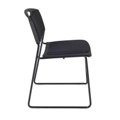 Regency Zeng Fabric Padded Stack Chair, Black (4450BK)