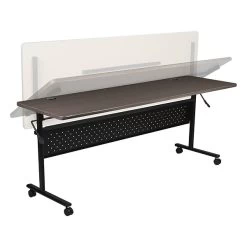 MooreCo Economy Flipper Training Room Table, 24"D X 60"W, Asian Night (91180)