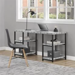 Ameriwood Home Ashlar 54"W Desk, Light Concrete (9895096COM) -Home furniture sp60786018 s7