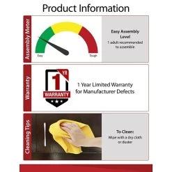 Ameriwood Home Ashlar 54"W Desk, Light Concrete (9895096COM) -Home furniture sp60786089 s7