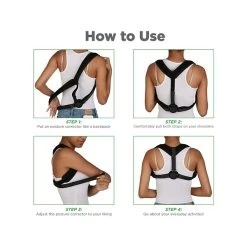 Mind Reader Mesh Posture Aid Support, One Size (BACKPOS-BLK)