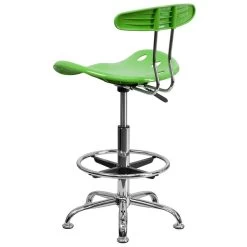 Flash Furniture Chrome Low Back Drafting Stool With Tractor Seat, Vibrant Apple Green 9 Flash Furniture Chrome Low Back Drafting Stool With Tractor Seat, Vibrant Apple Green -Home furniture sp80657960 s7