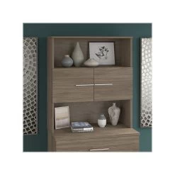 Bush Business Furniture Office 500 36 "W Desktop Hutch, Modern Hickory (OFH136MH)