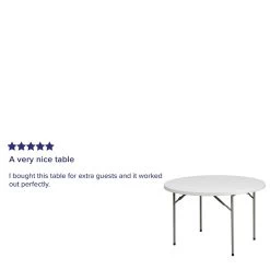 Flash Furniture 48'' Round Granite White Plastic Folding Table (RB48R) -Home furniture sp81612385 s7