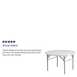 Flash Furniture 48'' Round Bi-Fold Granite White Plastic Folding Table (DAD122RZ) 10 Flash Furniture 48'' Round Bi-Fold Granite White Plastic Folding Table (DAD122RZ) -Home furniture sp81612432 s7