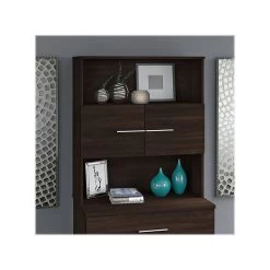 Bush Business Furniture Office 500 36 "W Desktop Hutch, Black Walnut (OFH136BW)