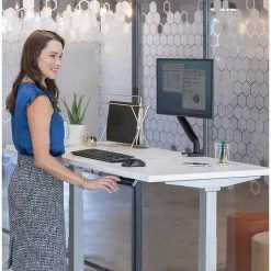 Fellowes Cambio 25"-50" Height Adjustable Standing Desk, White (9788101) -Home furniture sp98977057 s7